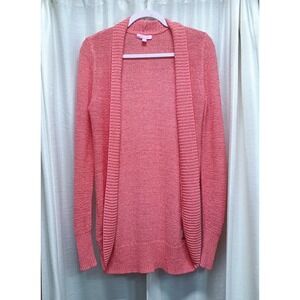 Lilly Pulitzer Women's Size S Coral Pink Amalie‎ Open Front Cardigan Sweater